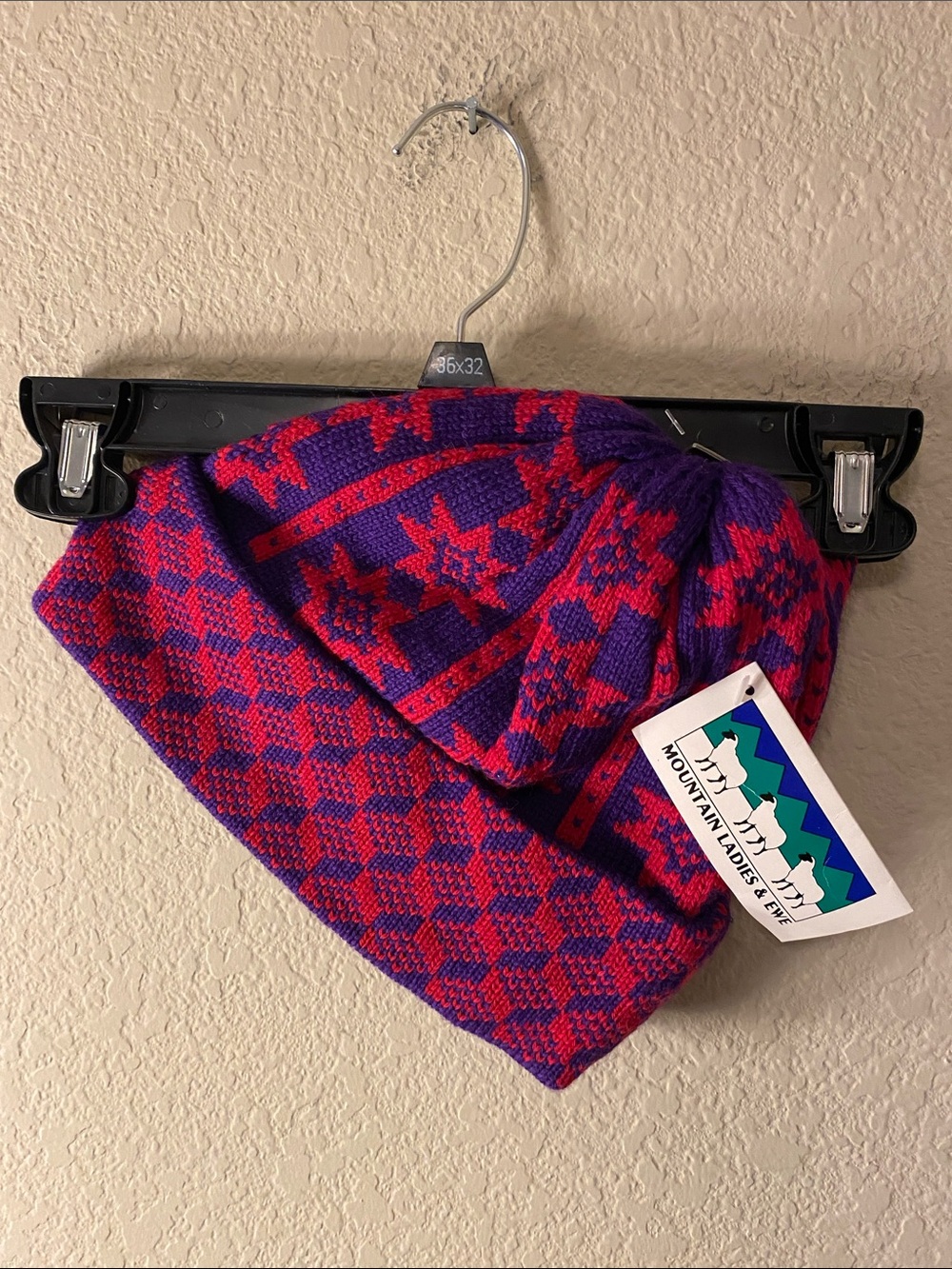 Purple and Pink Knit Beanie